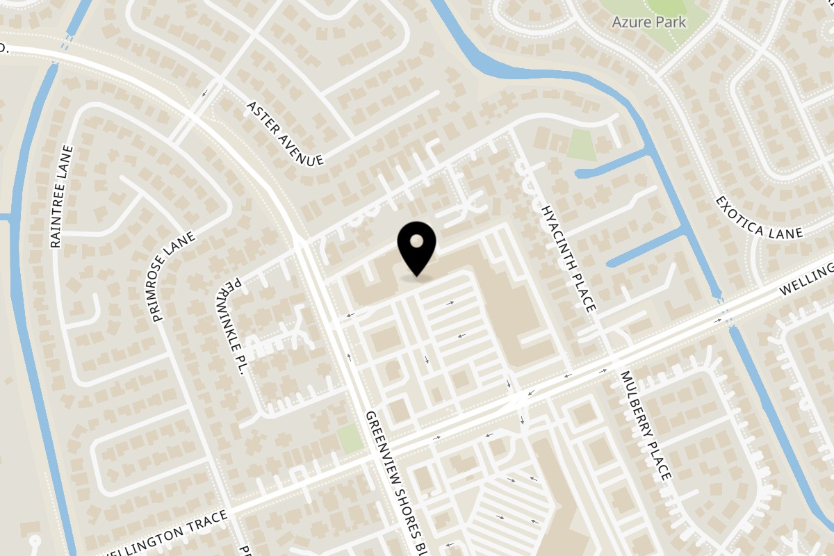 Map showing the location of Fresh Pita Club on 13873 Wellington Trace B1 in Wellington